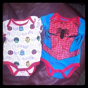 NWOT Set of 2 Baby Marvel Comics Onesies 0-3M
